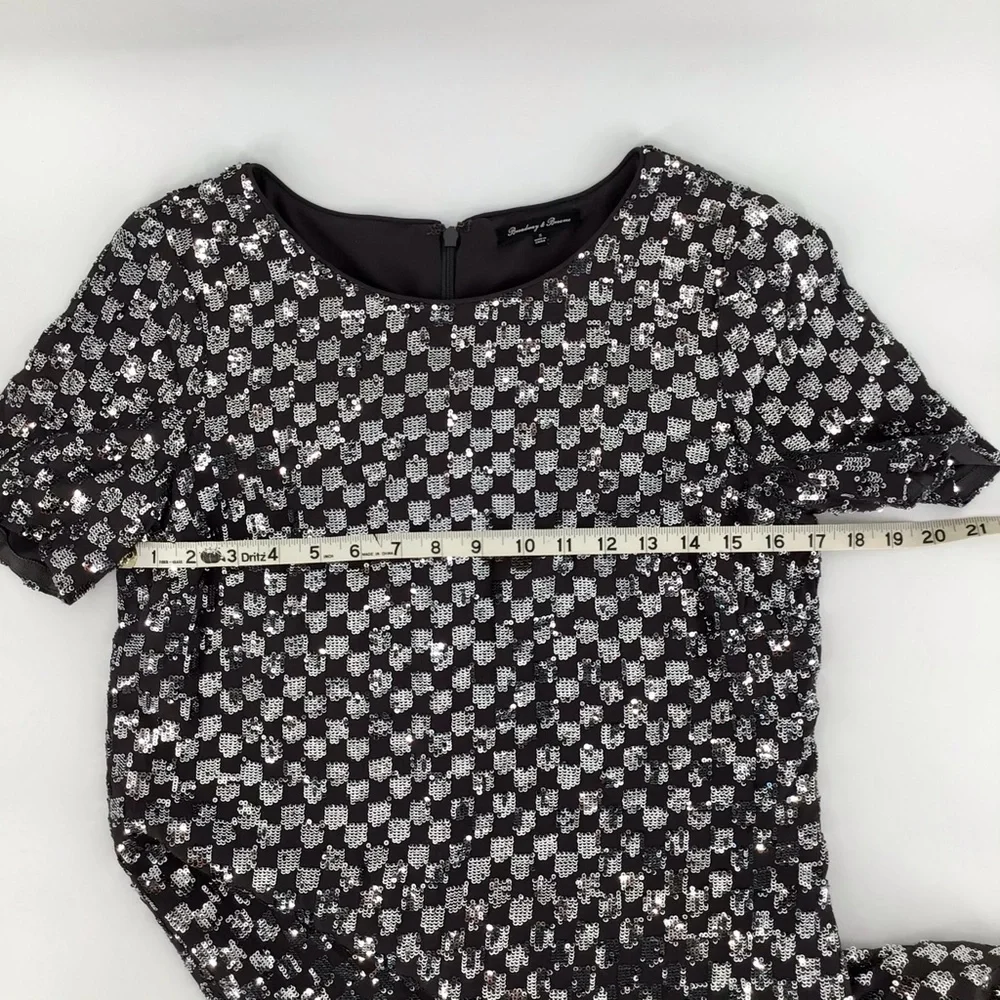 Broadway & Broome Gray Sequin Night Out Dress S - Picture 4 of 14